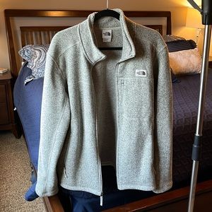 North face zip up sweater large